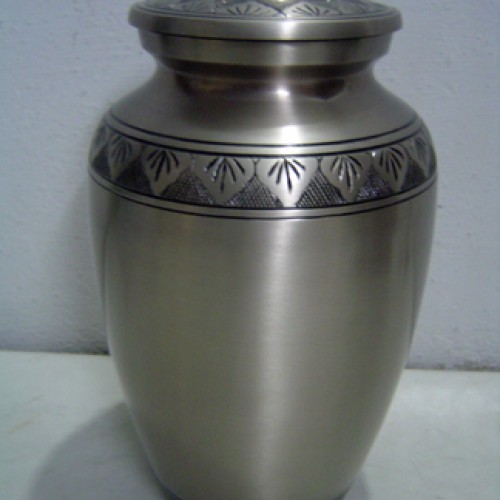 Brass cremation urn